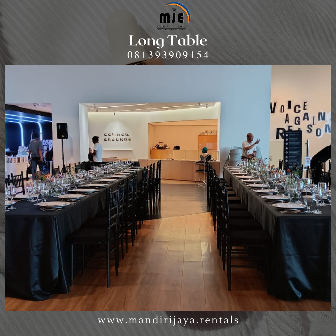 Sewa Long Table Meja Panjang Taplak Warna-warni Jakarta (2) Sewa Long Table Meja Panjang Taplak Warna-warni Jakarta
