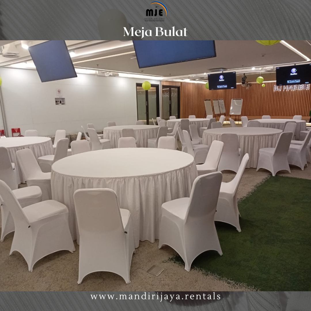 Rental Round Table Cover White Jagakarsa Jakarta Selatan