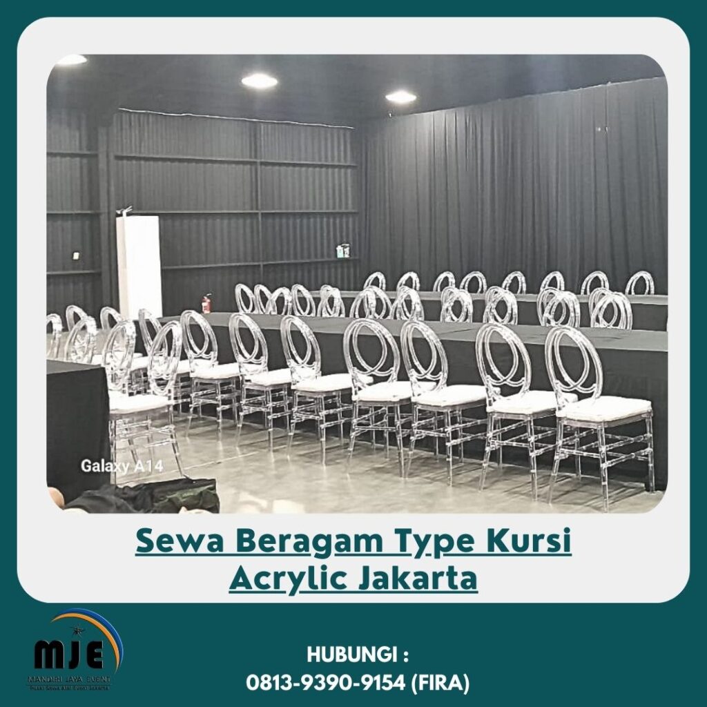 Sewa Beragam Type Kursi Acrylic Jakarta