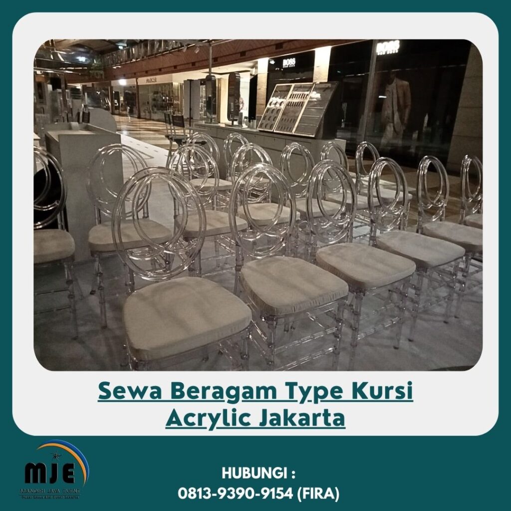 Sewa Beragam Type Kursi Acrylic Jakarta