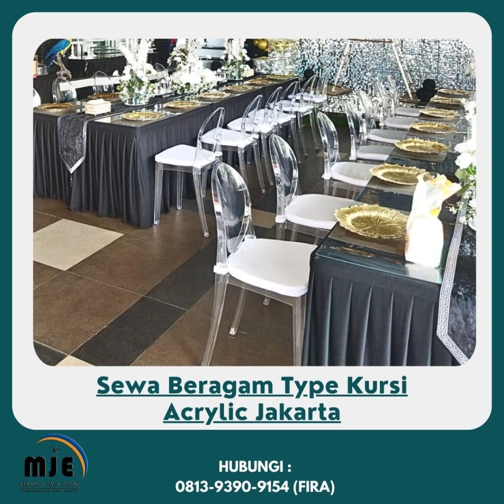 Sewa Beragam Type Kursi Acrylic Jakarta