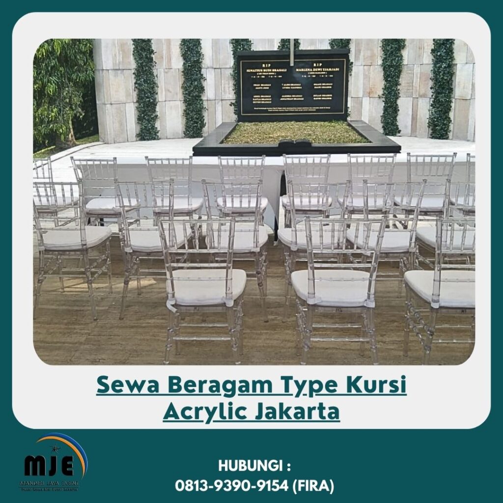Sewa Beragam Type Kursi Acrylic Jakarta