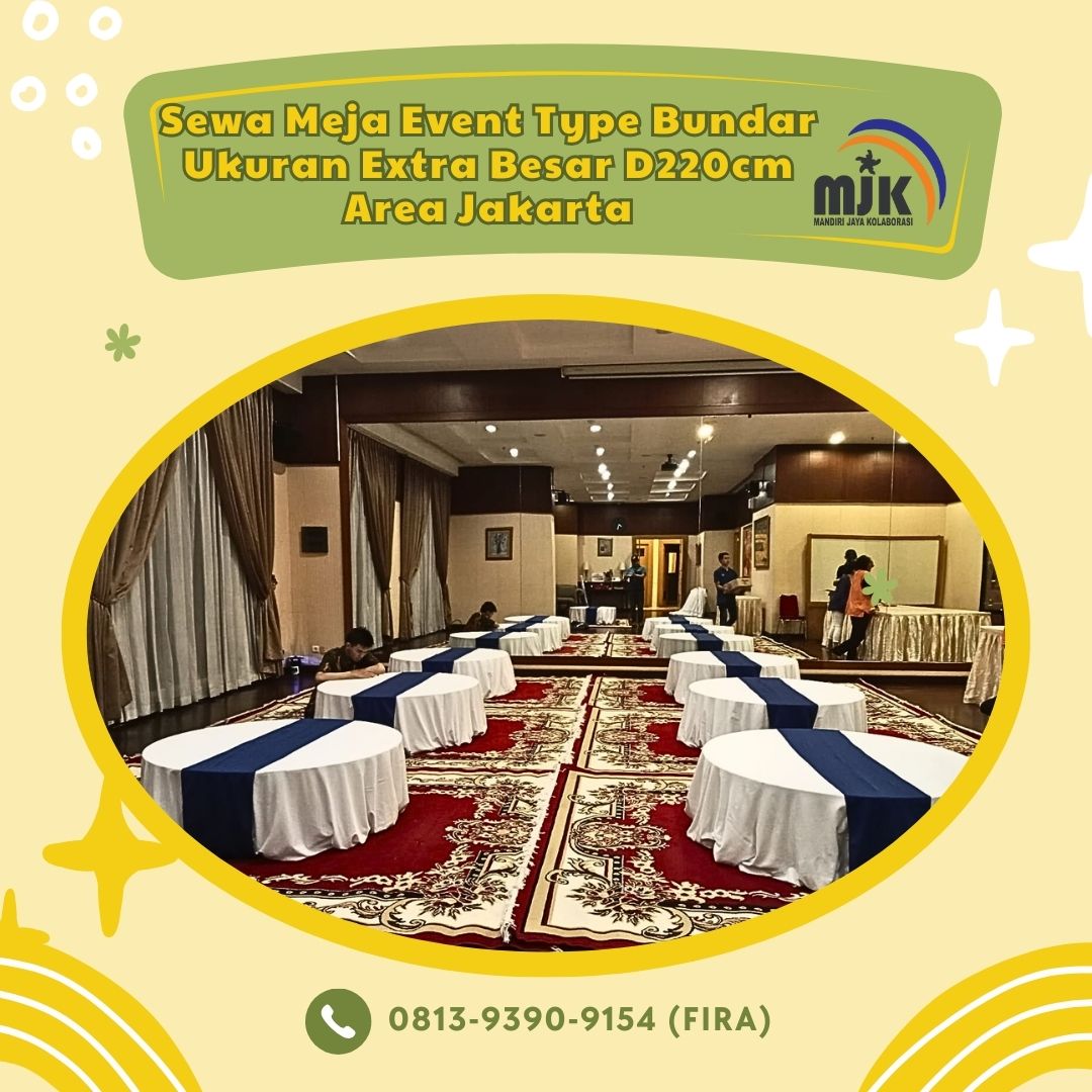 Sewa Meja Event Type Bundar Ukuran Extra Besar D220cm Area Jakarta(7)