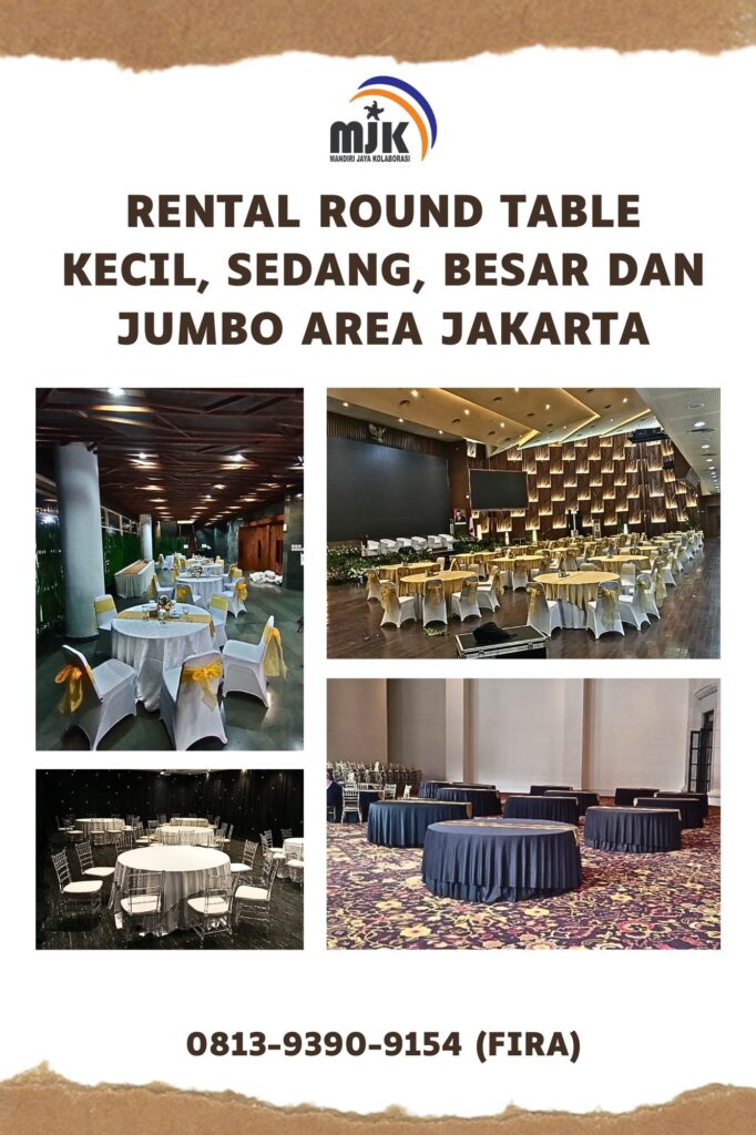 Rental Round Table Kecil, Sedang, Besar Dan Jumbo Area Jakarta