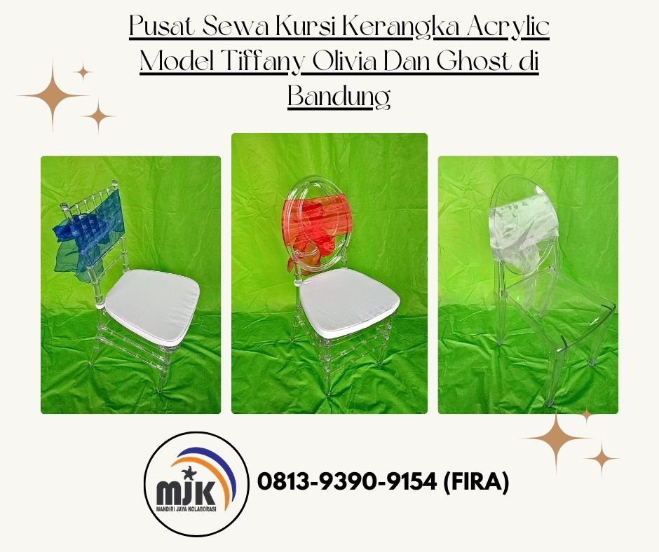 Pusat Sewa Kursi Kerangka Acrylic Model Tiffany Olivia Dan Ghost di Bandung