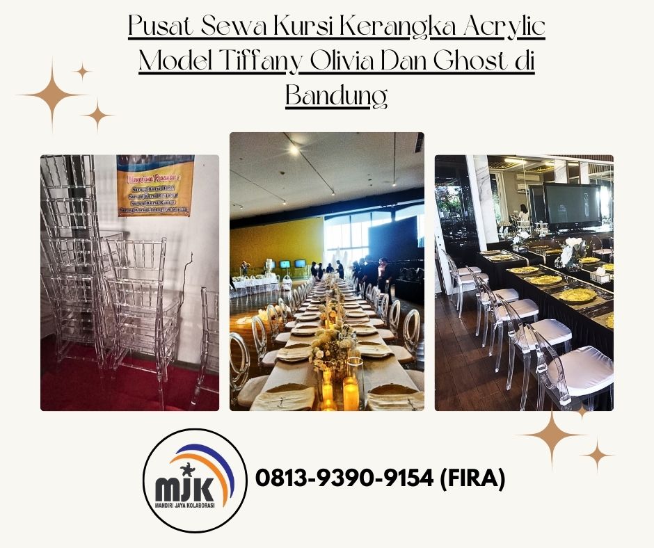 Pusat Sewa Kursi Kerangka Acrylic Model Tiffany Olivia Dan Ghost di Bandung
