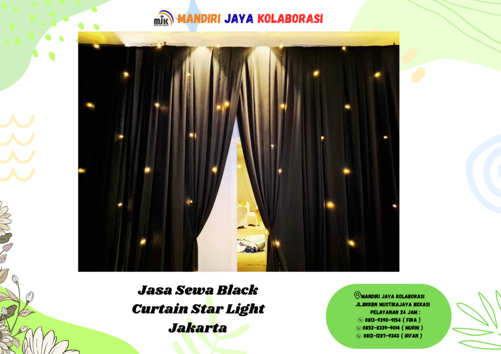 Jasa Sewa Black Curtain Star Light Jakarta