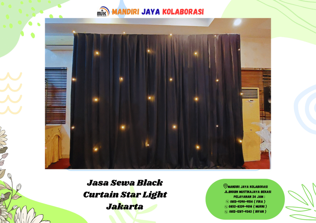 Jasa Sewa Black Curtain Star Light Jakarta