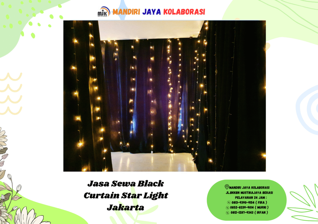Jasa Sewa Black Curtain Star Light Jakarta