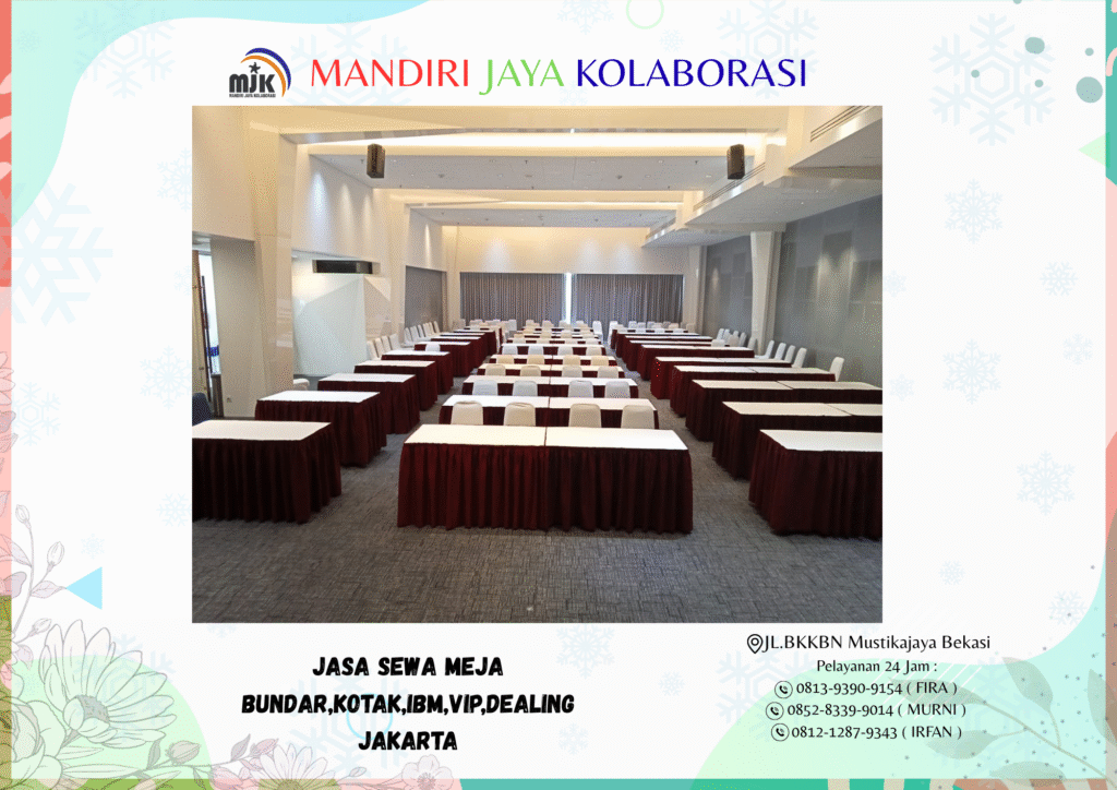 Jasa Sewa Meja Bundar Kotak IBM VIP Dealing Jakarta