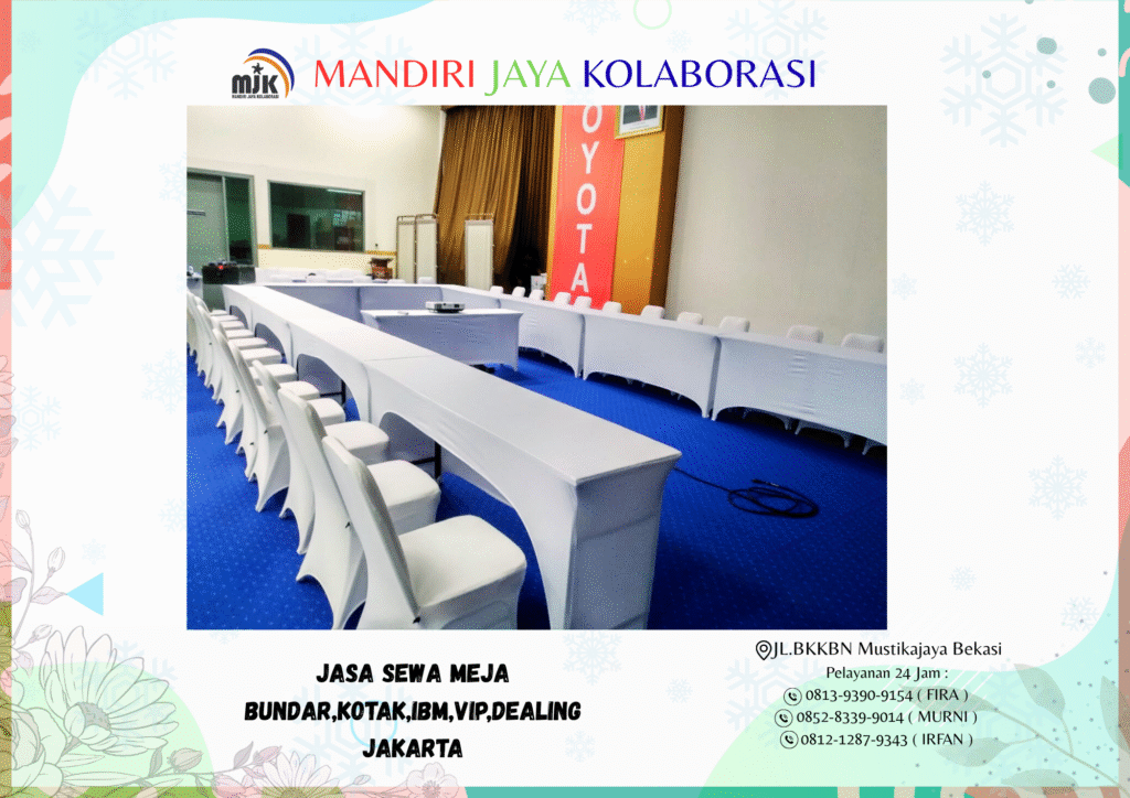 Jasa Sewa Meja Bundar Kotak IBM VIP Dealing Jakarta