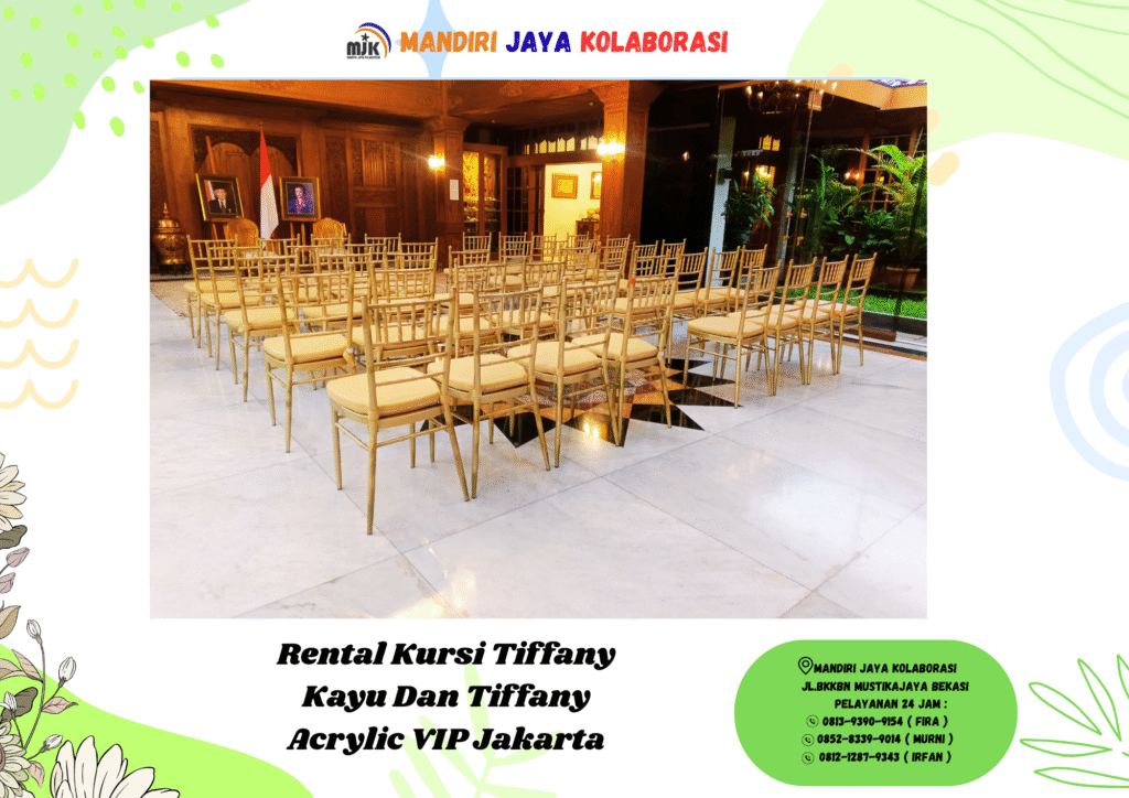 Rental Kursi Tiffany Kayu Dan Tiffany Acrylic VIP Jakarta