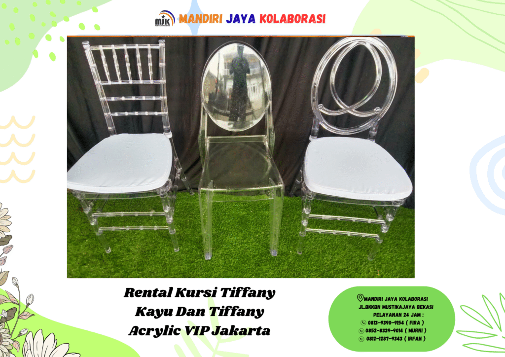 Rental Kursi Tiffany Kayu Dan Tiffany Acrylic VIP Jakarta