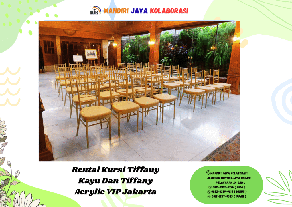 Rental Kursi Tiffany Kayu Dan Tiffany Acrylic VIP Jakarta