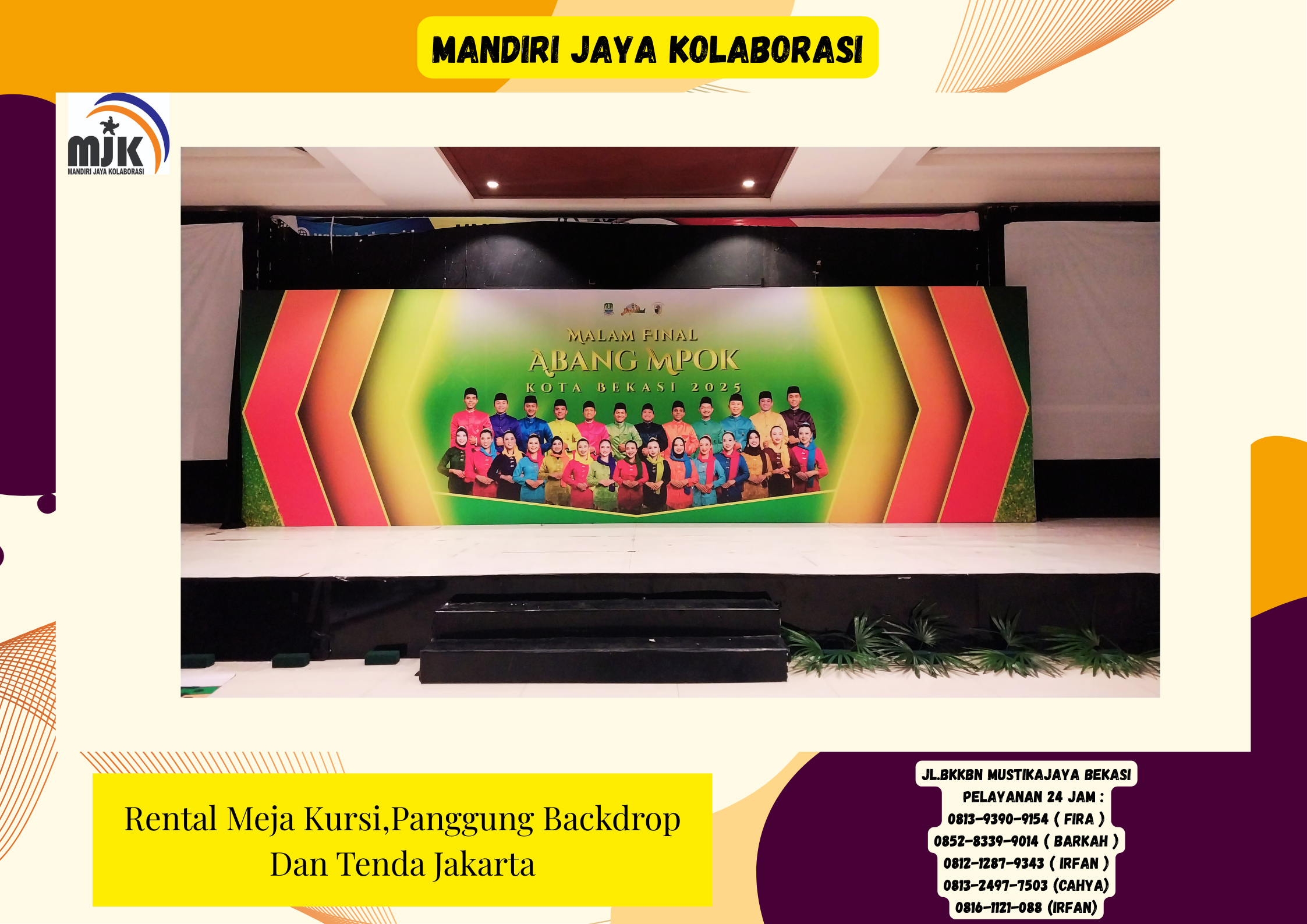 Rental Meja Kursi Panggung Backdrop Dan Tenda Jakarta