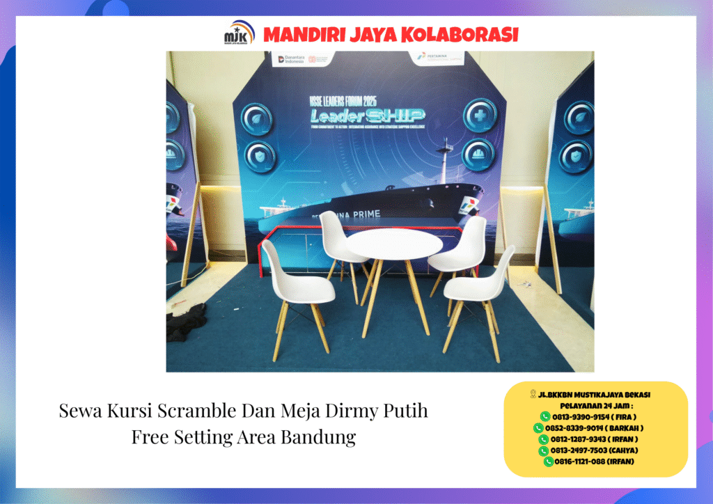 Sewa Kursi Scramble Dan Meja Dirmy Putih Free Setting Area Bandung