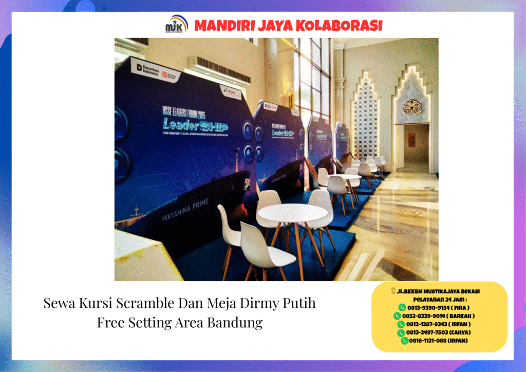 Sewa Kursi Scramble Dan Meja Dirmy Putih Free Setting Area Bandung