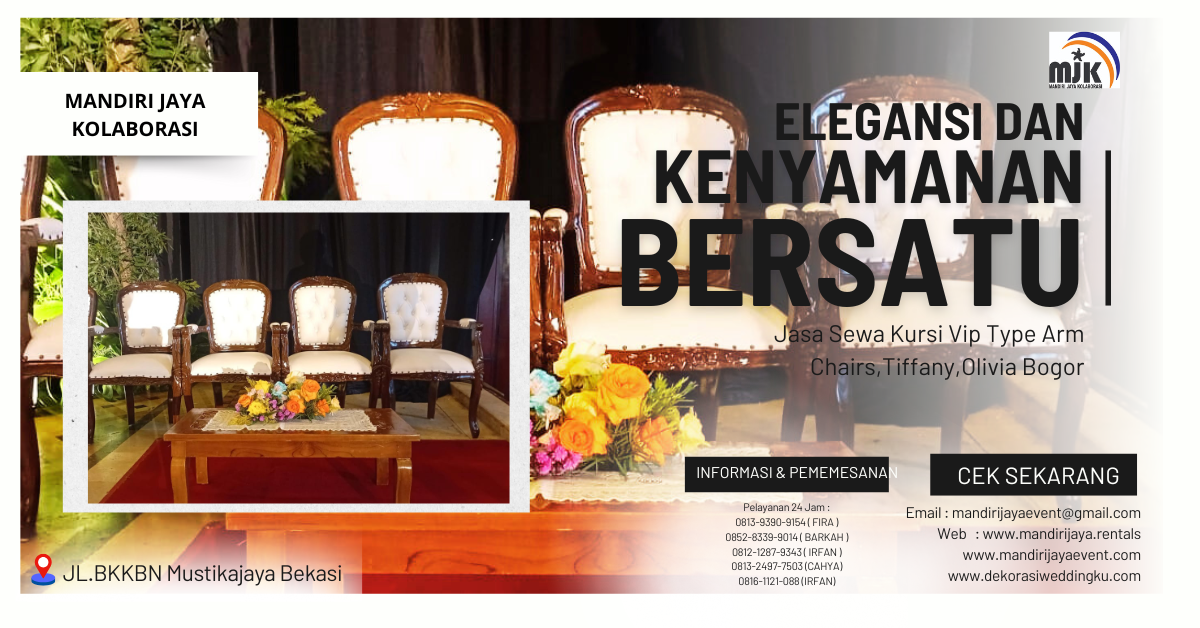 Jasa Sewa Kursi Vip Type Arm Chairs Tiffany Olivia Bogor Jasa Sewa Kursi Vip Type Arm Chairs Tiffany Olivia Bogor