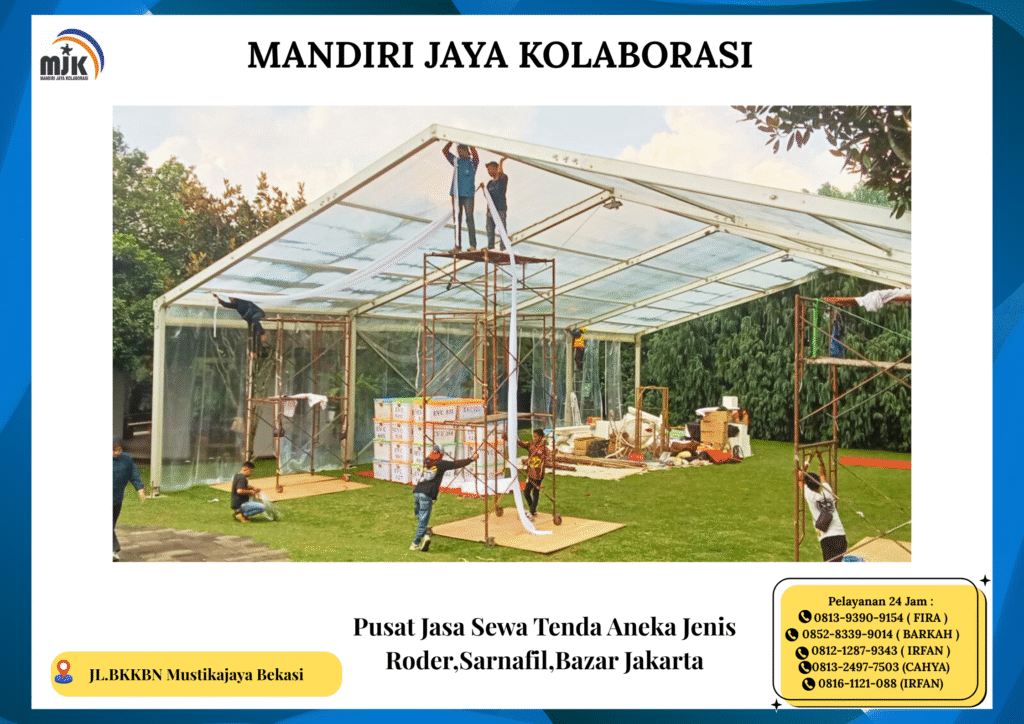 Pusat Jasa Sewa Tenda Aneka Jenis Roder Sarnafil Bazar Jakarta