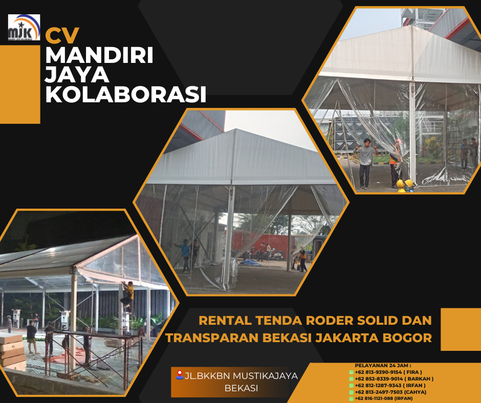 Rental Tenda Roder Solid Dan Transparan Bekasi Jakarta Bogor