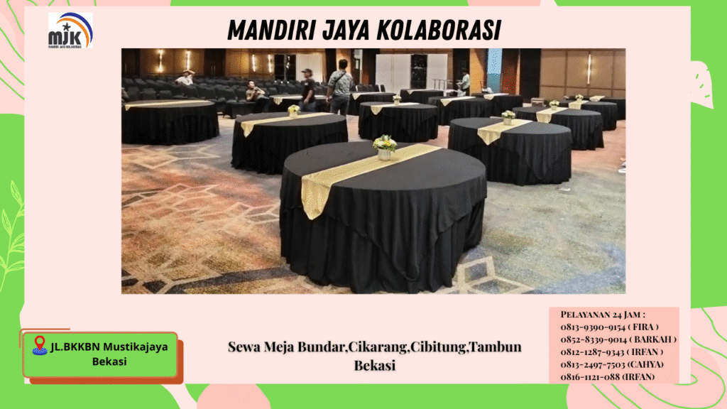 Sewa Meja Bundar Cikarang Cibitung Tambun Bekasi