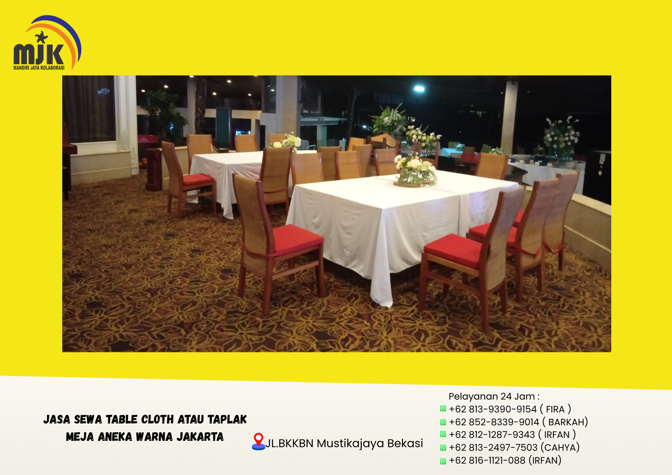 Jasa Sewa Table Cloth Atau Taplak Meja Aneka Warna Jakarta Jasa Sewa Table Cloth Atau Taplak Meja Aneka Warna Jakarta