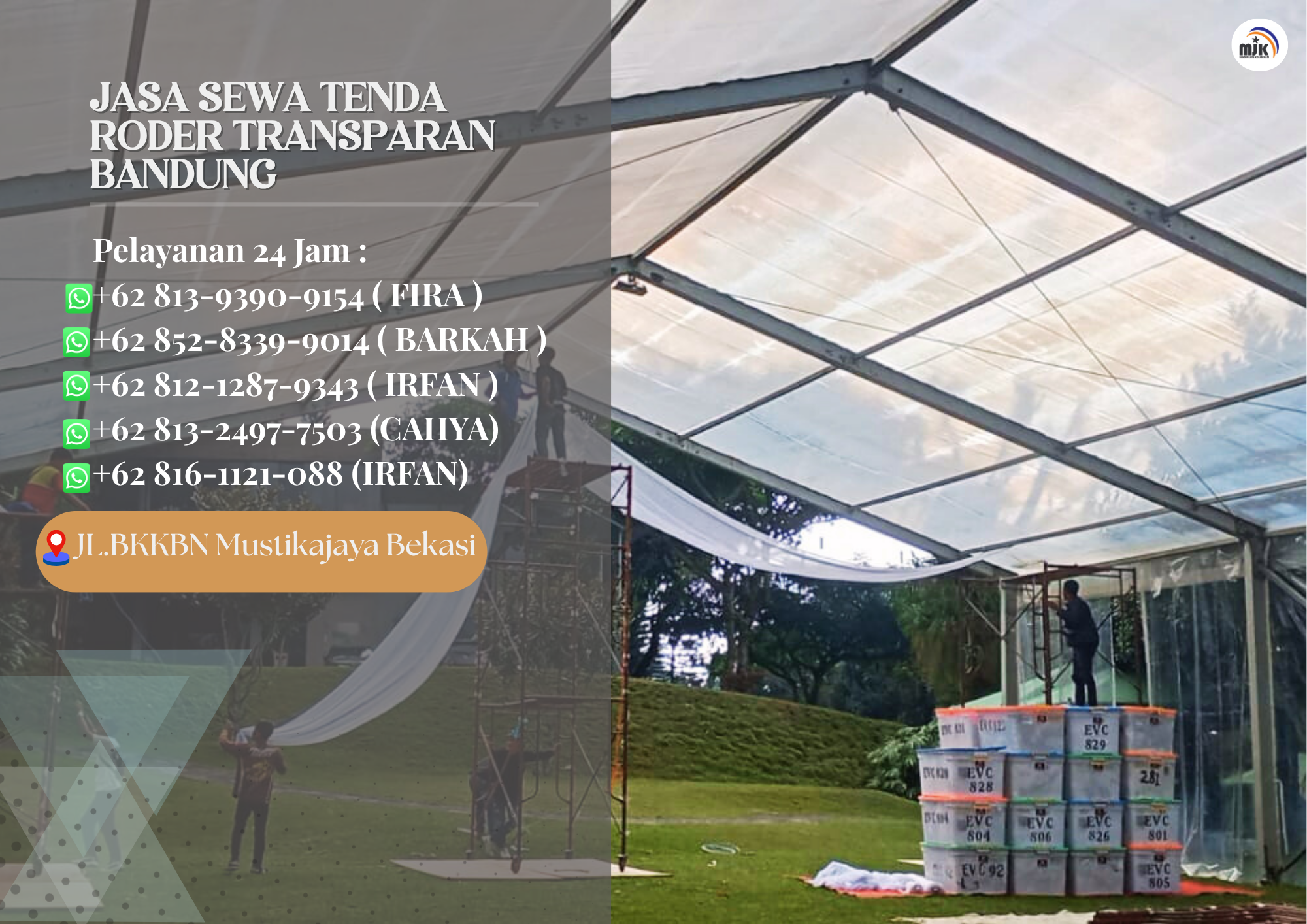 Jasa Sewa Tenda Roder Transparan Bandung