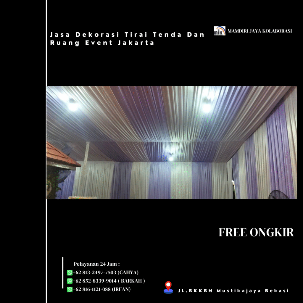 Jasa Dekorasi Tirai Tenda Dan Ruang Event Jakarta
