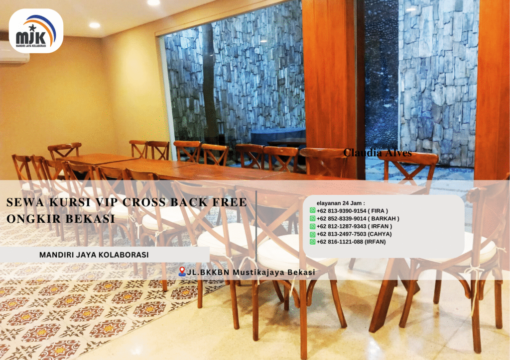 Sewa Kursi VIP Cross Back Free Ongkir Bekasi