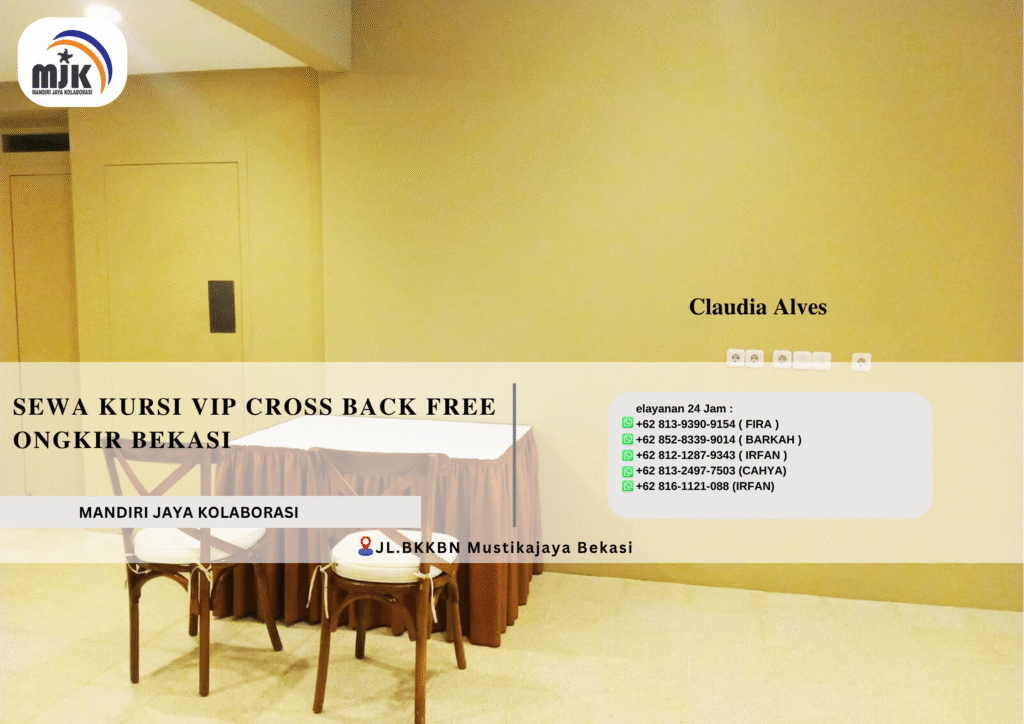 Sewa Kursi VIP Cross Back Free Ongkir Bekasi