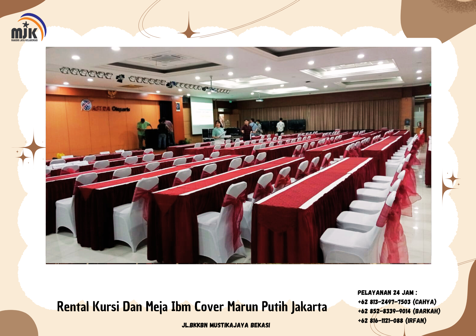 Rental Kursi Dan Meja Ibm Cover Marun Putih Jakarta Rental Kursi Dan Meja Ibm Cover Marun Putih Jakarta