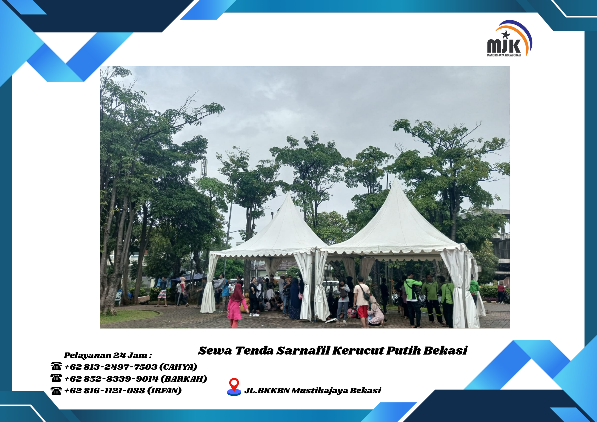 Sewa Tenda Sarnafil Kerucut Putih Bekasi