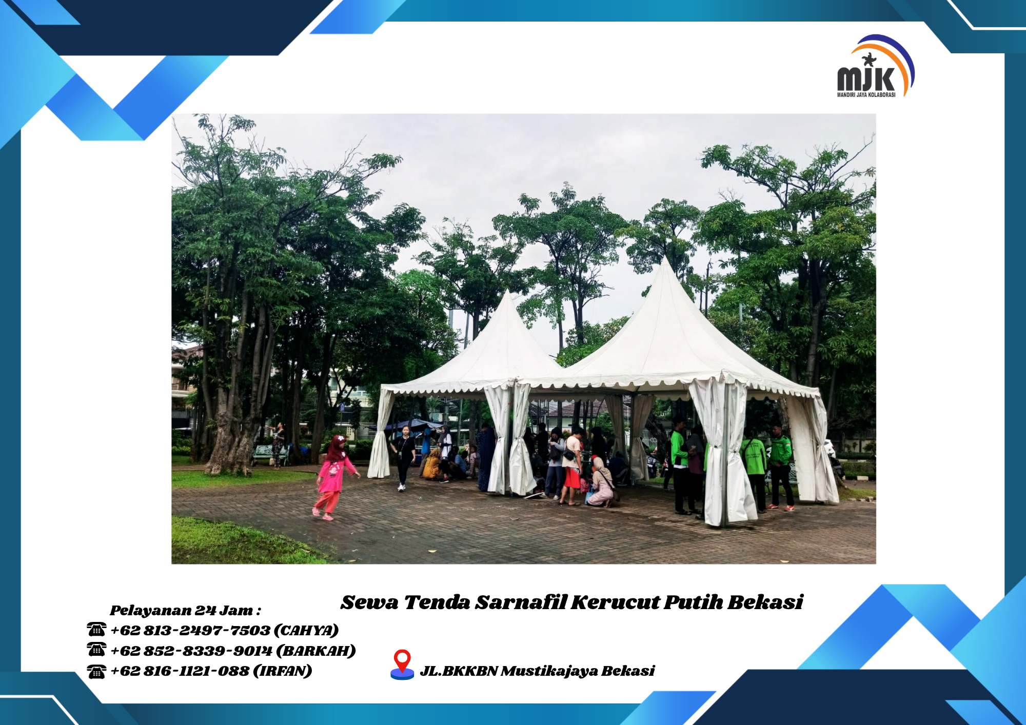 Sewa Tenda Sarnafil Kerucut Putih Bekasi