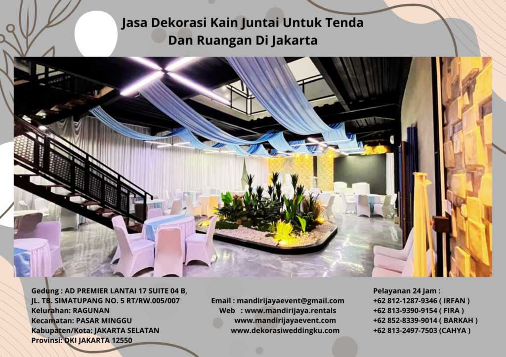 Jasa Dekorasi Kain Juntai Untuk Tenda Dan Ruangan Di Jakarta
