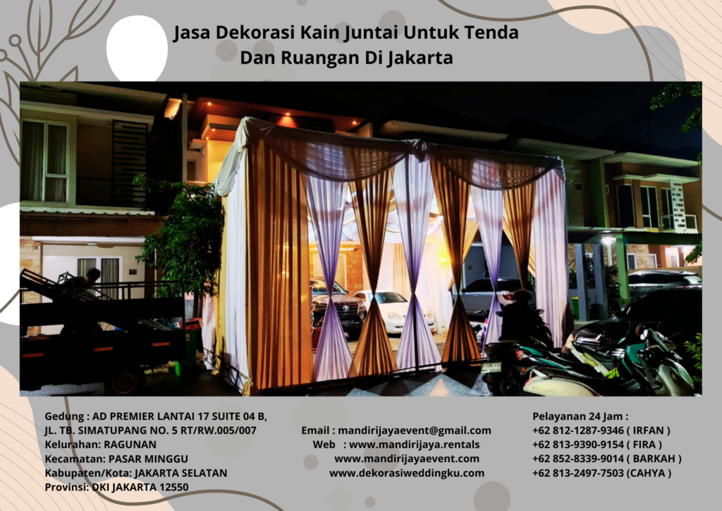Jasa Dekorasi Kain Juntai Untuk Tenda Dan Ruangan Di Jakarta