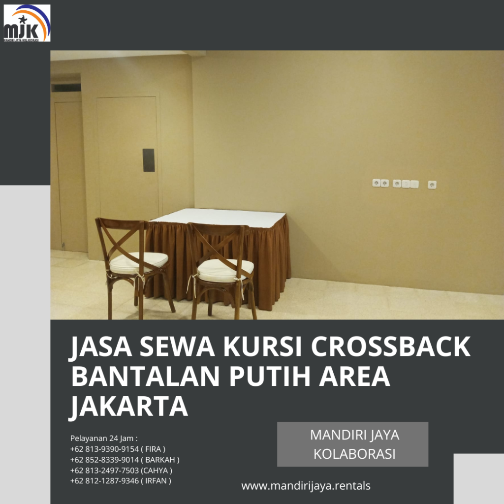 Jasa Sewa kursi Crossback Bantalan Putih Area Jakarta