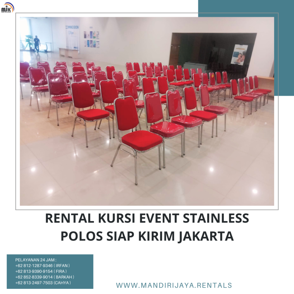 Rental Kursi Event Stainless Polos Siap Kirim Jakarta