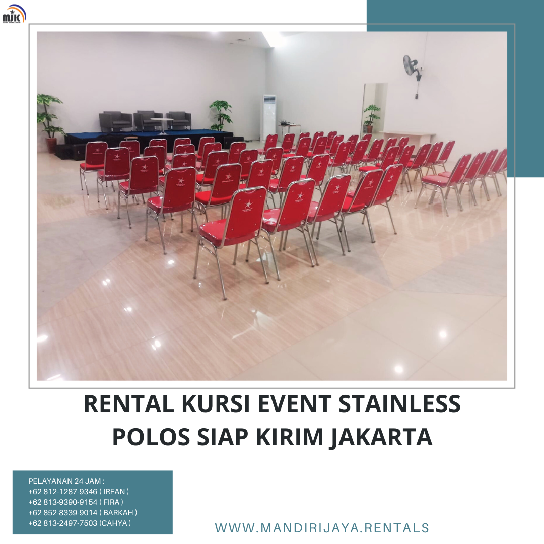 Rental Kursi Event Stainless Polos Siap Kirim Jakarta