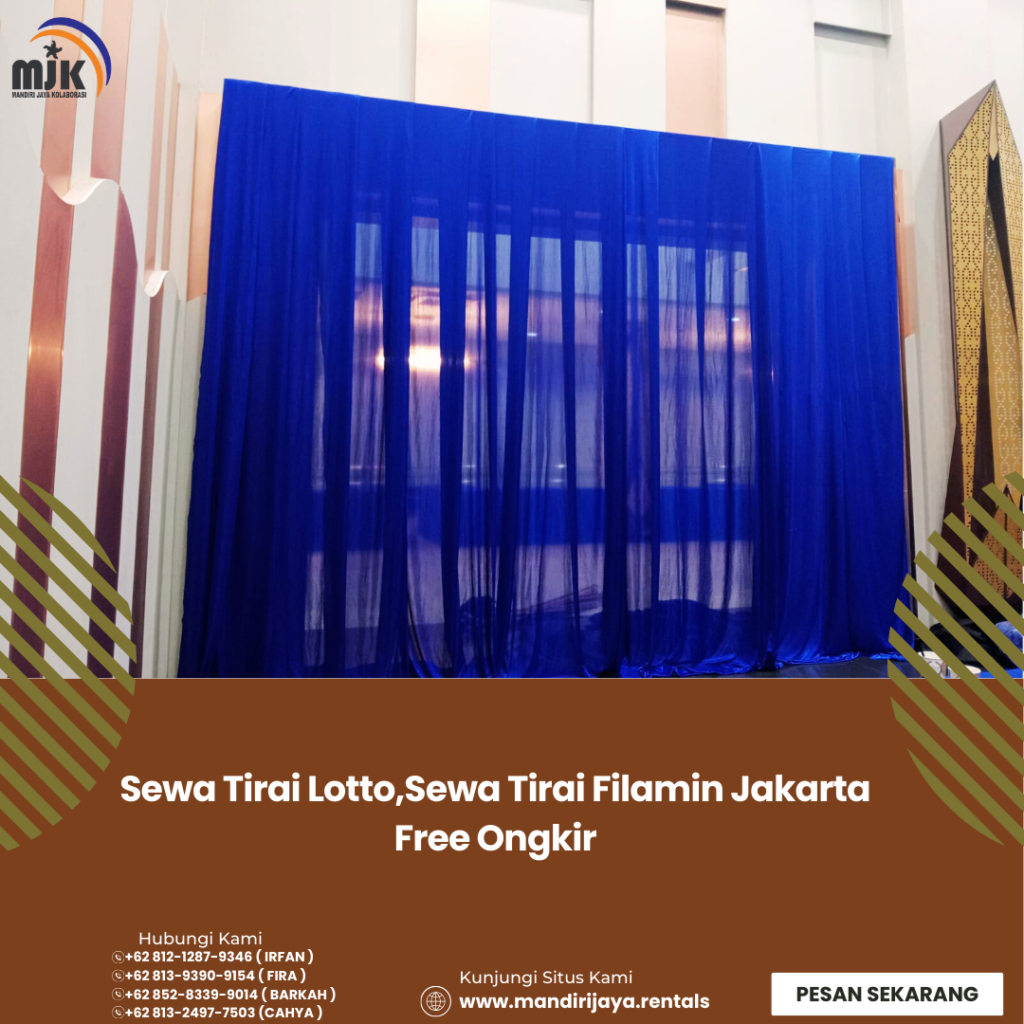 Sewa Tirai Lotto,Sewa Tirai Filamin Jakarta Free Ongkir