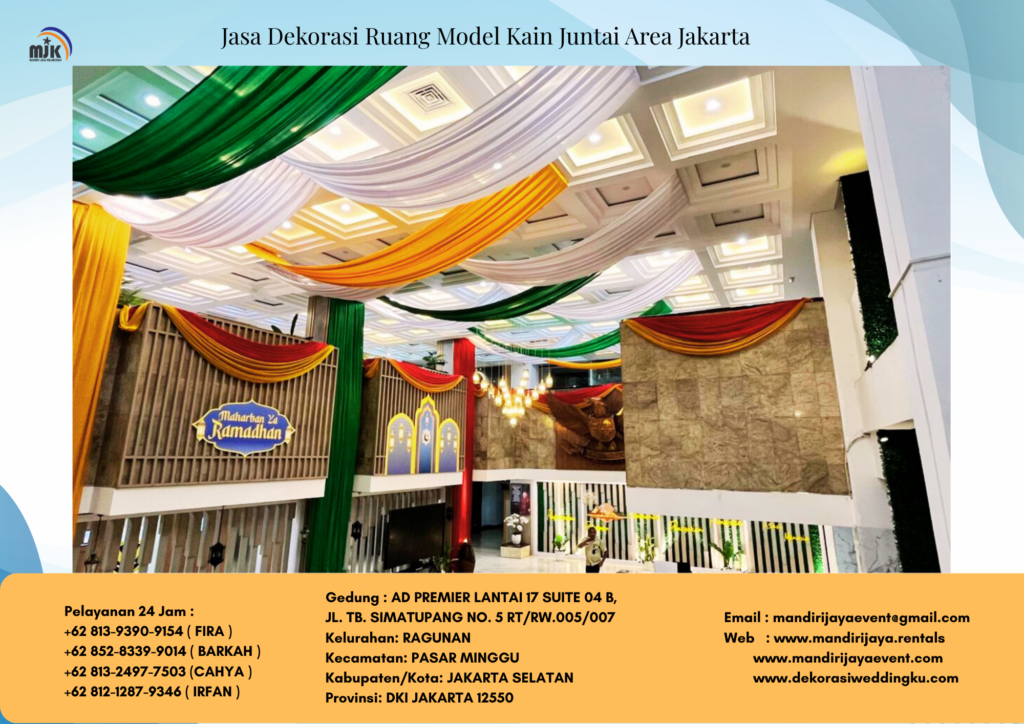 Jasa Dekorasi Ruang Model Kain Juntai Area Jakarta