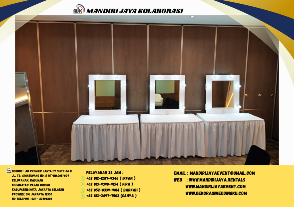 Pusat Sewa Cermin Rias Frame Stainless Full Body Jakarta