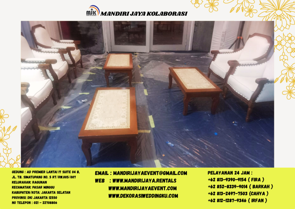 Sewa Kursi Louis Kayu Jati Set Meja Kayu Vip Jakarta