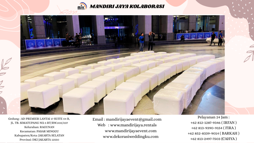 Sewa Kursi Puff Putih Bersih Murah Area Jakarta