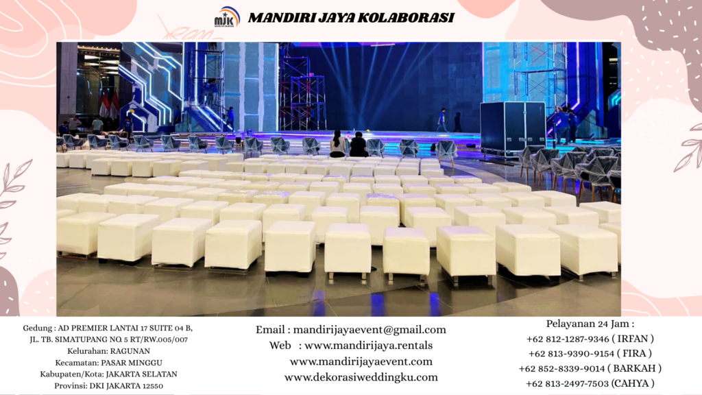 Sewa Kursi Puff Putih Bersih Murah Area Jakarta