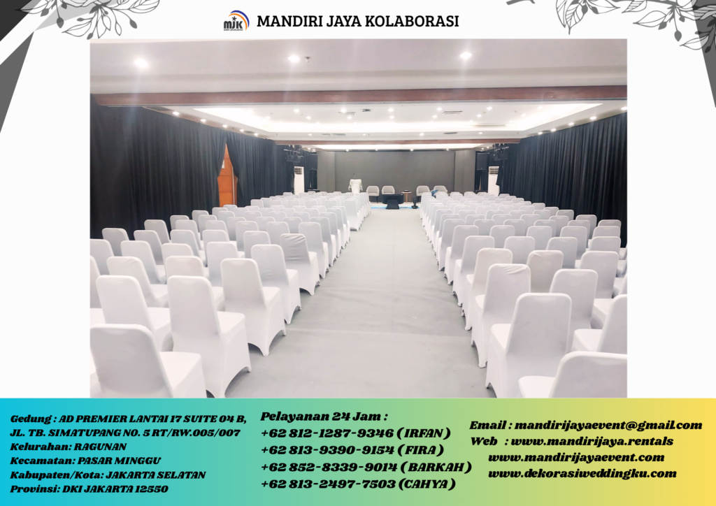 Sewa Kursi Susun Cover Putih Ketat Area BSD Tanggerang