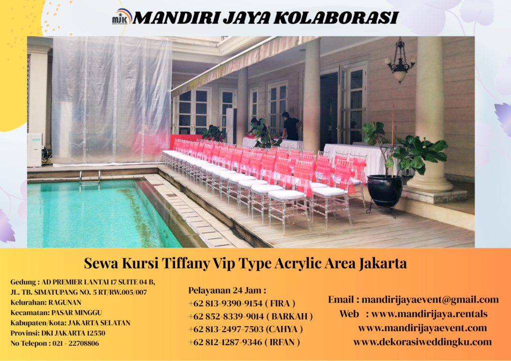 Sewa Kursi Tiffany Vip Type Acrylic Area Jakarta