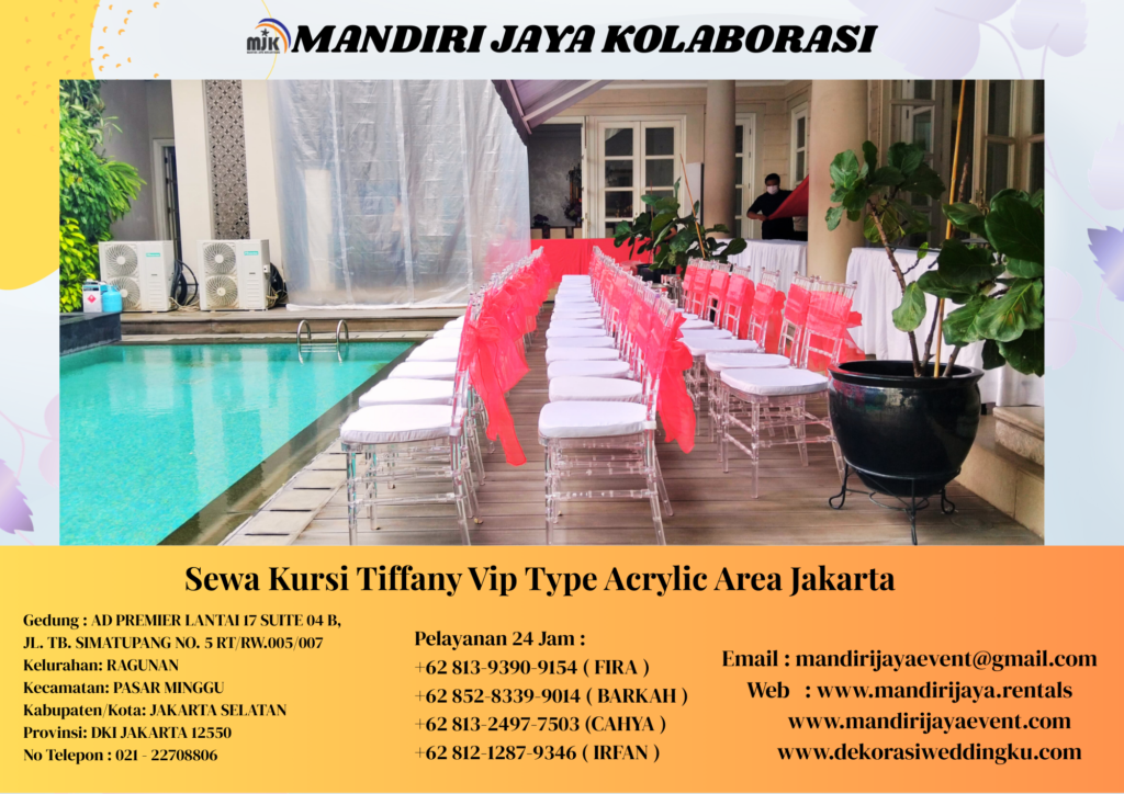 Sewa Kursi Tiffany Vip Type Acrylic Area Jakarta
