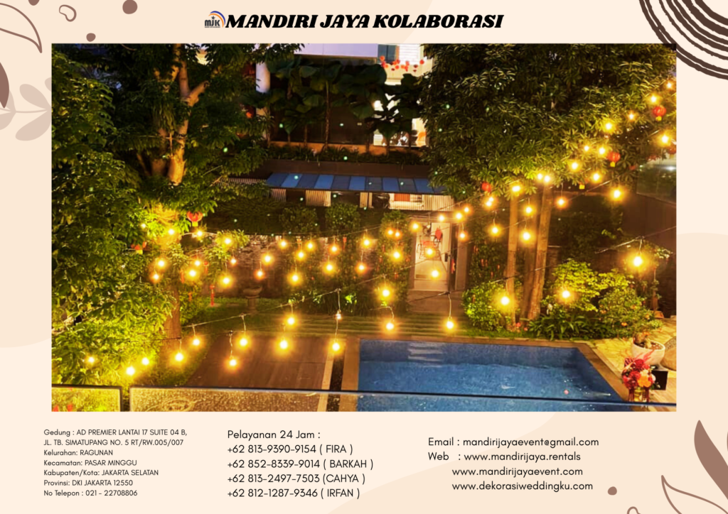 Sewa Lampu Hias Taman gantung Area Bogor