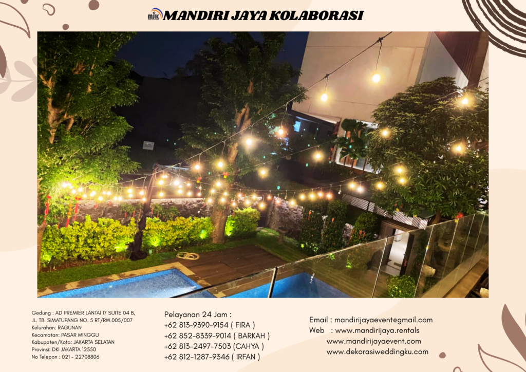 Sewa Lampu Hias Taman gantung Area Bogor