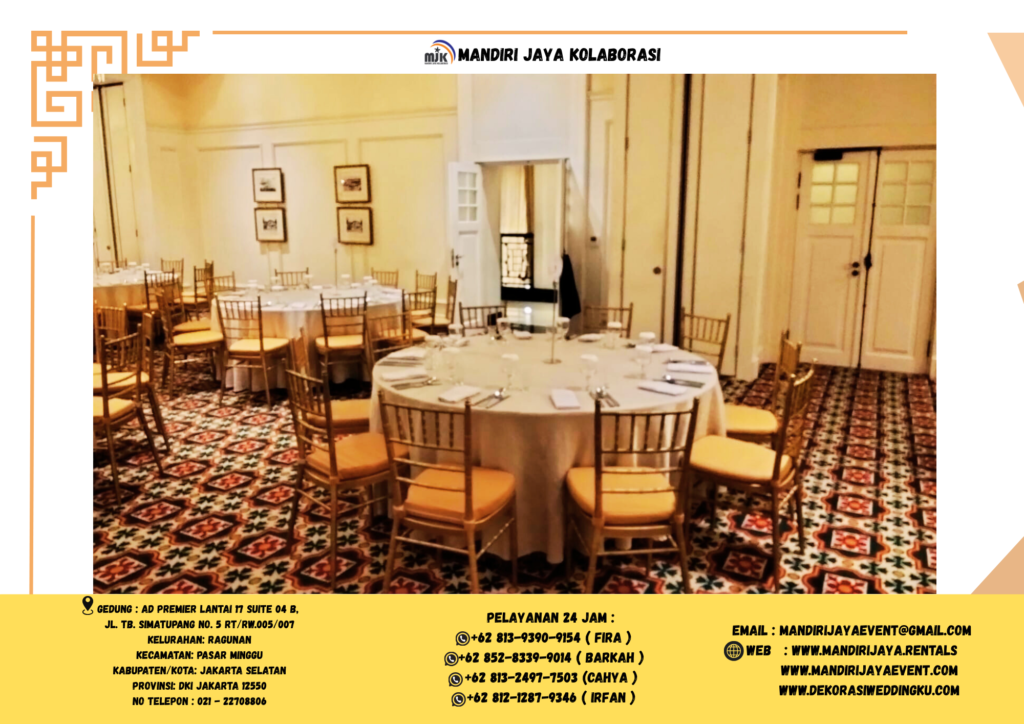 Sewa Round Table Cover Tebar,Kursi Tiffany Jakarta